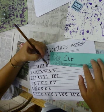 Calligraphie sur marque-page