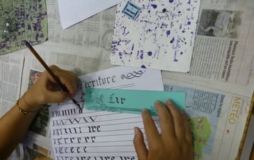 Calligraphie sur marque-page