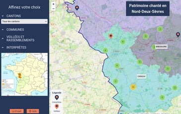Carte interactive du patrimoine chanté des Deux-Sèvres